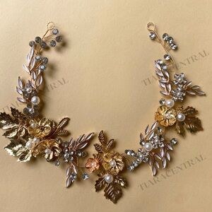 Floral Gold and Silver Hair Accessory
